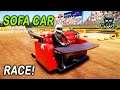 SOFA CAR! Interesting Battle Race + Thrustmaster Wheel Cam | Wreckfest