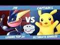 GOML 2019 SSBU - JW (Greninja) Vs. Captain L (Pikachu) Smash Ultimate Tournament Losers Top 24