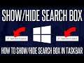 How to Add or Remove Search Box on Taskbar in Windows 10