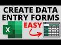 How to Create Data Entry Forms in Excel - EASY