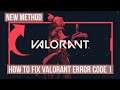 How to Fix Error code 1 in Valorant - New method