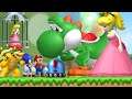 New Super Mario Bros. Wii - Evil Peach & Evil Yoshi Fight in the first Level