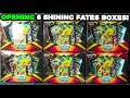 Opening 6 Pokemon Shining Fates Pikachu V Collection Box!