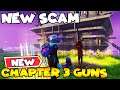 Dumb Scammer Has *NEW* Chapter 3 GUNS! 🤑😭 (Scammer Gets Scammed) Fortnite Save The World