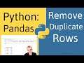 How to Remove Duplicate Rows From a Data Frame in Pandas (Python)
