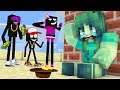 Monster School : POOR ZOMBIE GIRL VS RICH ENDERMAN FAMILY CHALLENGE - Minecraft Animation
