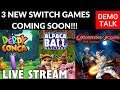 3 NEW Switch Games- Alpaca Ball Allstars, Okinawa Rush, Derpy Conga- DEMO TALK LIVE