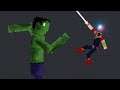 Iron Spiderman vs Hulk in People Playground
