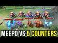 MEEPO VS THE WORLD..!! Meepo vs 5 Counter Pick Most Satisfying Gameplay 7.24 | Dota 2
