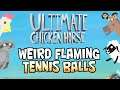 Ultimate Chicken Horse Gameplay #26 : WEIRD FLAMING TENNIS BALLS | 3 Player