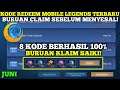 8 KODE REDEEM ML HARI INI JUNI 2021 | NEW REDEEM CODE MOBILE LEGEND TODAY 100% WORK !!