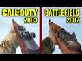 First CALL OF DUTY vs First BATTLEFIELD - Weapons Comparison