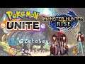 Jugando Pokémon Unite actividades diarias y  Monster Hunter Rise con gente