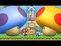 New Super Mario Bros. Wii - Mario and Blue Luigi against the Mega Mushrooms!