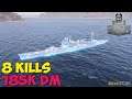 World of WarShips | ARP Takao | 8 KILLS | 185K Damage - Replay Gameplay 4K 60 fps