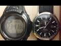 1 full minute of two radio controlled (atomic) watches in sync - Digital vs Analogue