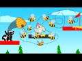 ESCAPE The BEE SWARM And WIN! (Ultimate Chicken Horse)