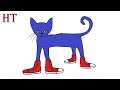How to draw pete the cat easy Step by Step