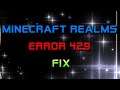 How to fix Minecraft realms 429 error