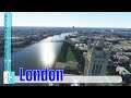 London tour Microsoft Flight Simulator with The O2 Arena and Parliament