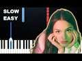Olivia Rodrigo - The Rose Song (SLOW EASY PIANO TUTORIAL)