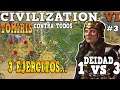 #3 🔥 TOMIRIS DEIDAD - 3 ENEMIGOS Y 1 OBJETIVO - CIVILIZATION VI ESPAÑOL