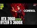 Control | Ryzen 5 3600x + RTX 2060 Super | 1080p, 1440p, 2160p benchmarks!
