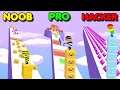 Cube Surfer!: NOOB vs PRO vs HACKER – Which one are you? | Gameplay #1 (Android & iOS Game)