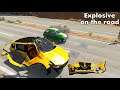 High Speed Driving Over Explosive (Crash Test) - BeamNG drive Cars Fly Into The Air (Big Explosion)