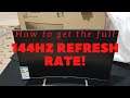 How to set your monitor refresh rate to the full 144hz
