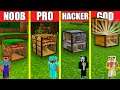 Minecraft Battle: INSIDE BLOCK HOUSE BUILD CHALLENGE - NOOB vs PRO vs HACKER vs GOD / Animation ONE