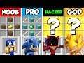 Minecraft NOOB vs. PRO vs. HACKER vs GOD : SONIC THE HEDGEHOG MOVIE CRAFTING in Minecraft!