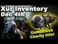Destiny 2 - Where is Xur - Dec 4th - Xur Location & Inventory - Wardcliff Coil - Game2Give