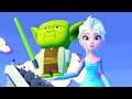 Frozen Elsa in Superheroes Saves Baby Yoda | Elsa Rescues Baby Yoda | Superheroes | Disney Infinity