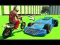 GTA V Online: MOTOS vs CARRO RAMPA - RAMPEI todo MUNDO!!! ÉPICO
