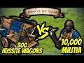300 Elite Hussite Wagons vs 10,000 Militia | AoE II: Definitive Edition