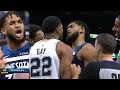 Karl-Anthony Towns & Rudy Gay got into a heated exchange | Spurs vs Timberwolves