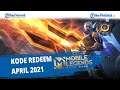 Kode Redeem Mobile Legends 20 April 2021