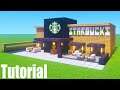 Minecraft Tutorial: How To Make A Modern Starbucks "2020 City Tutorial"
