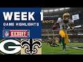 Packers vs. Saints Week 1 - Madden 21 Simulation Highlights (Updated Rosters)