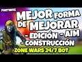 Cómo MEJORAR en FORTNITE con 24/7 Zone Wars BOT 😎 AIM y Edición en ESPAÑOL