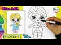 Dibujando a Elsa LOL Paso a Paso Elsa de Frozen II como Muñeca LOL Como Dibujar