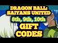 Dragon Ball: Saiyans United 8,9, 10th Gift Codes for Android, iOS Mobile Game