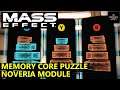 Mass Effect Memory Core Puzzle Solution - Mira Core Noveria Module Puzzle