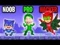 NOOB vs PRO vs HACKER In PJ MASKS MOONLIGHT HEROES! (SECRET SUPER LEVELS!)