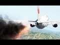 CNN Private Jet, Boeing 737 MAX, Emergency landing Due to Bird Strike at Hong kong | X-Plane 11