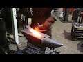 Forging a huge bowie knife, part 1, forging the blade.