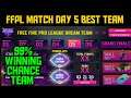 Free Fire Pro League Match Day 5 Best Team 99% Winning Chance || Gaming With Malayali Bro