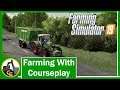 FS19 Courseplay tutorial - Automated silage harvest - Mowing, raking and collecting