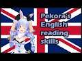 Pekora's English reading skills